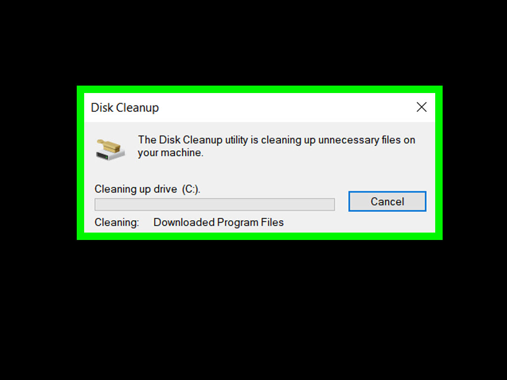 system tools disk cleanup windows 10